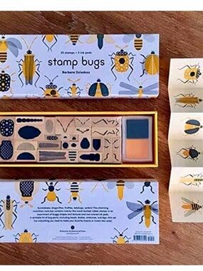 Stamp Bugs - Wooden Stamp Set with Two-Tone Ink Pad